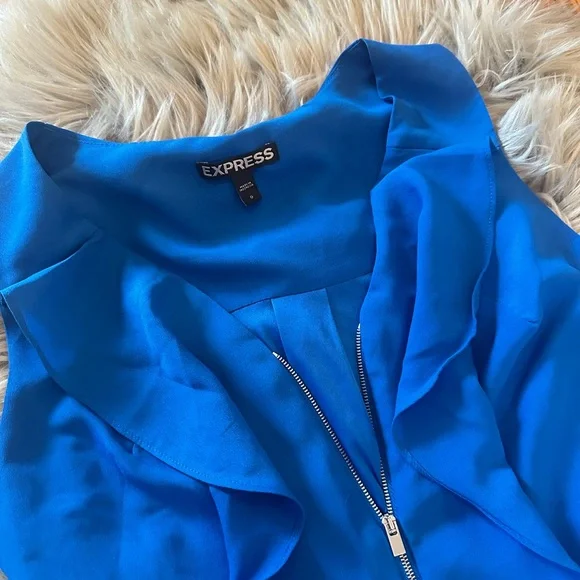 Cobalt Blue Zip-up Romper - Picture 7 of 7